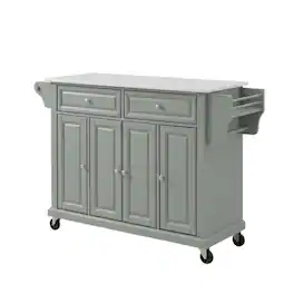 Crosley Furniture - Full Size Stone Top Kitchen Cart - Gray