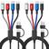 Front. PARKER SLATER - Braided multi-fast charging cord, multi-charging cable, multi-charger - Multicolor.