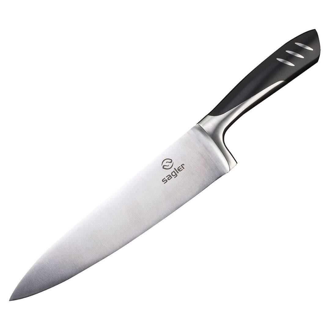Angle. Home It - Chef Knife 8 Inch - Kitchen Knife European Steel - Best Chef Knife for High Carbon Stainless Steel - Silver.