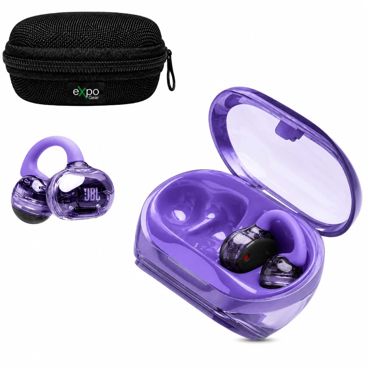 JBL - Soundgear Clips Open-Ear Wireless Headphones with Case - Purple price history on PriceWatchPro