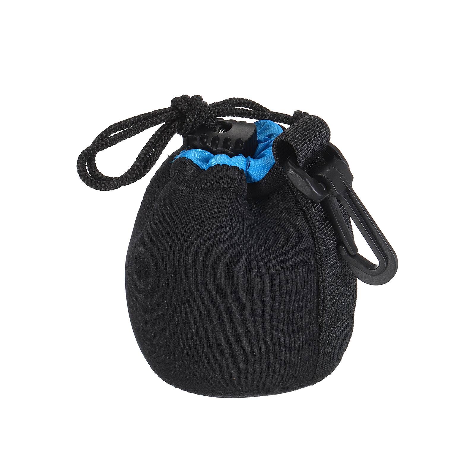 Alt View 2. Unique Bargains - Camera Lens Bag, 2.8"x3.9" Drawstring Pouch with Thick Neoprene for DSLR Lens, Water Coffee Cups - Black Blue.