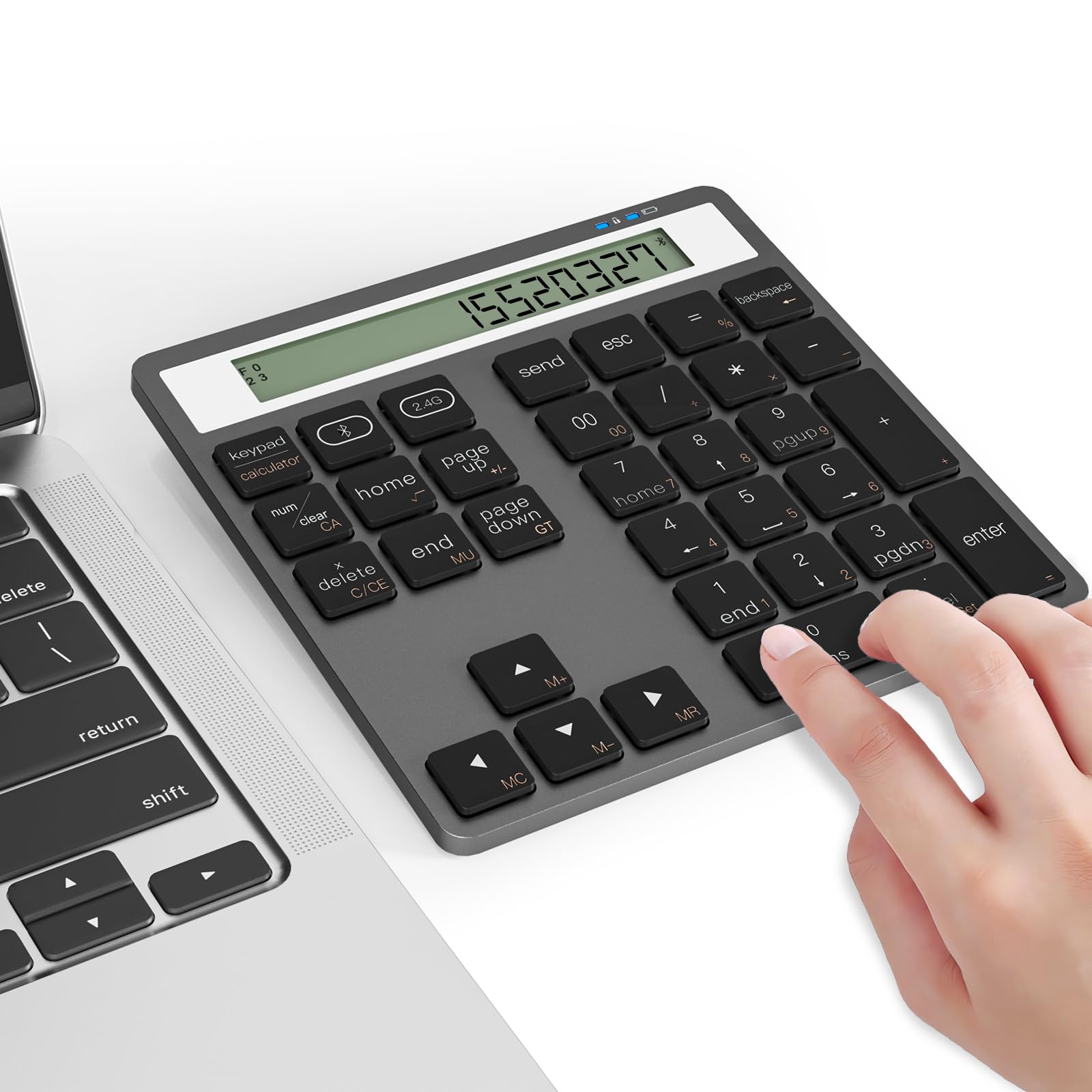 15520327

keypad
Calculator
num
clear
CA

home
delete
return
shift

page up
page down

esc
enter
delete
C/CE

M+
MR
M-
MC

2AG

backspace
esc

FO
2
3

00
00

8
7
6
5
4
3
2
1

pgup
pgdn

%