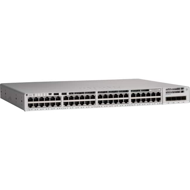 Cisco Consumer Products - Cisco Catalyst C9200-48P Ethernet Switch - 48 Ports - Manageable - Gigabit Ethernet - 10/100/1000Base-T - 3 Layer - Gray