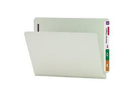 Smead - 60% Recycled End Tab Classification Folders, Letter Size, Gray/ 25/Box - Green