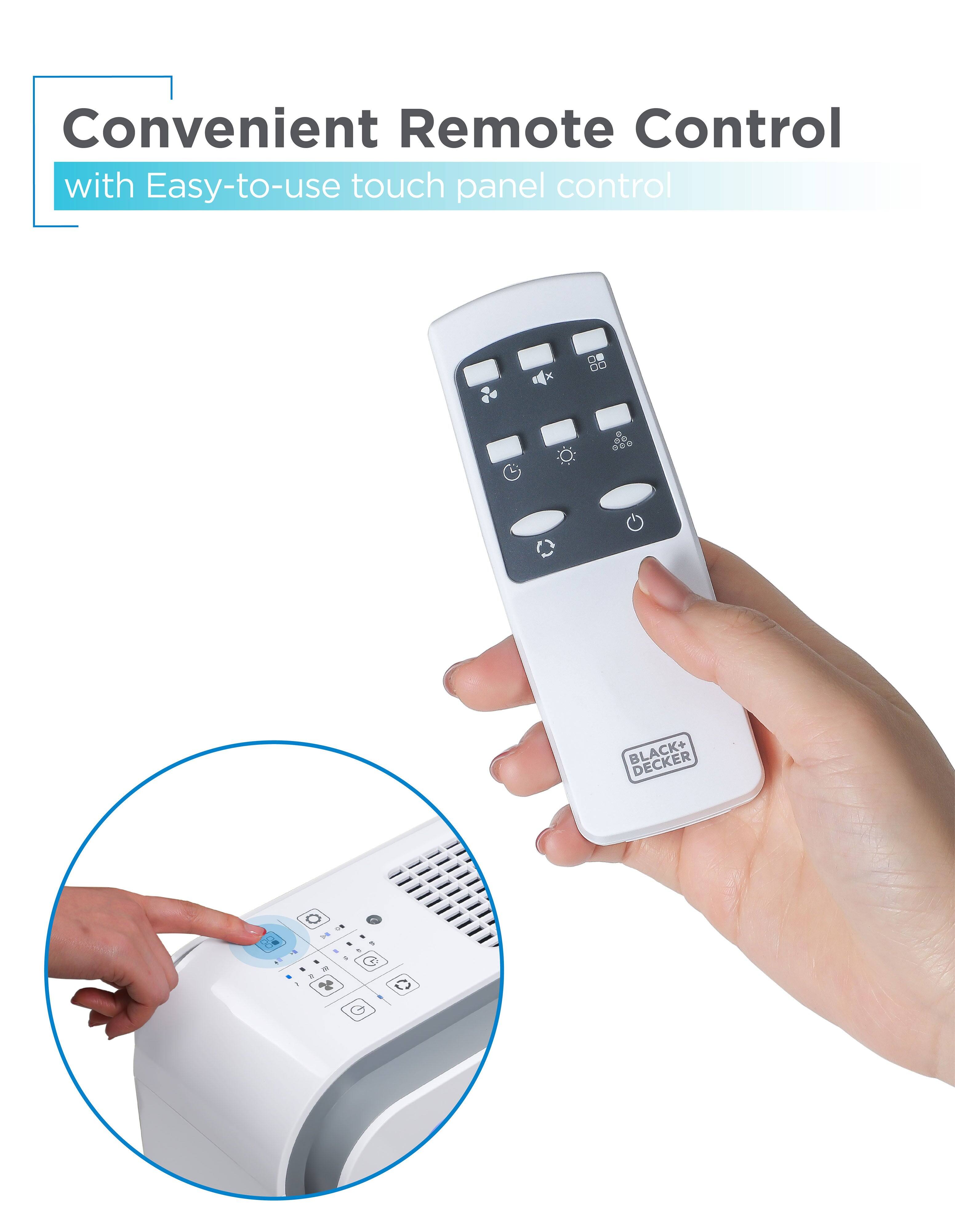 Convenient Remote Control with Easy-to-use touch panel control.