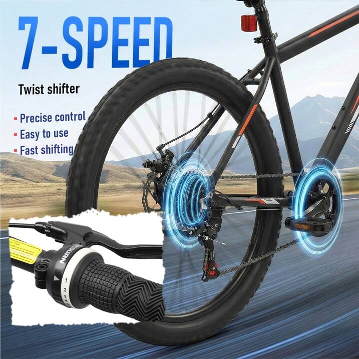 7-SPEED Twist shifter  
Precise control  
Easy to use  
Fast shifting