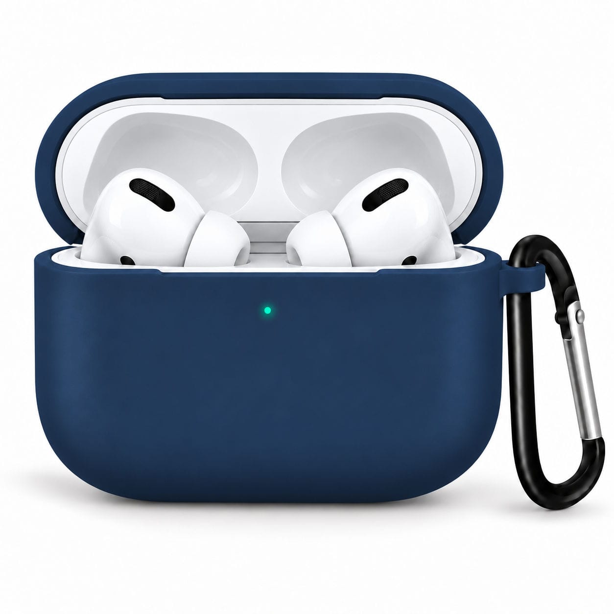 Entronix - Liquid Silicone Case for AirPods Pro 1st and 2nd Generation - Durable and Stylish Protection - Navy