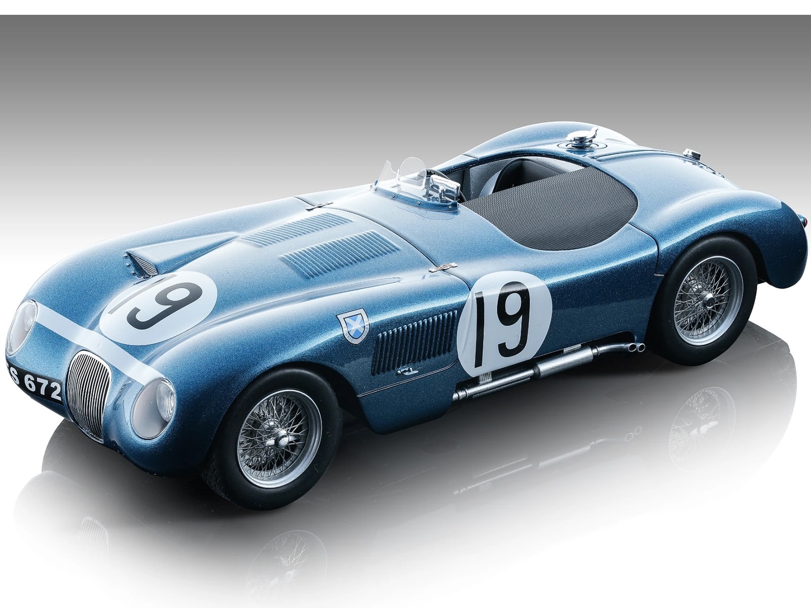 Jaguar C-Type #19 "Ecurie Ecosse" Winner "BARC Goodwood" 1954 "Mythos Series" 1/18 Model Car by Tecnomodel