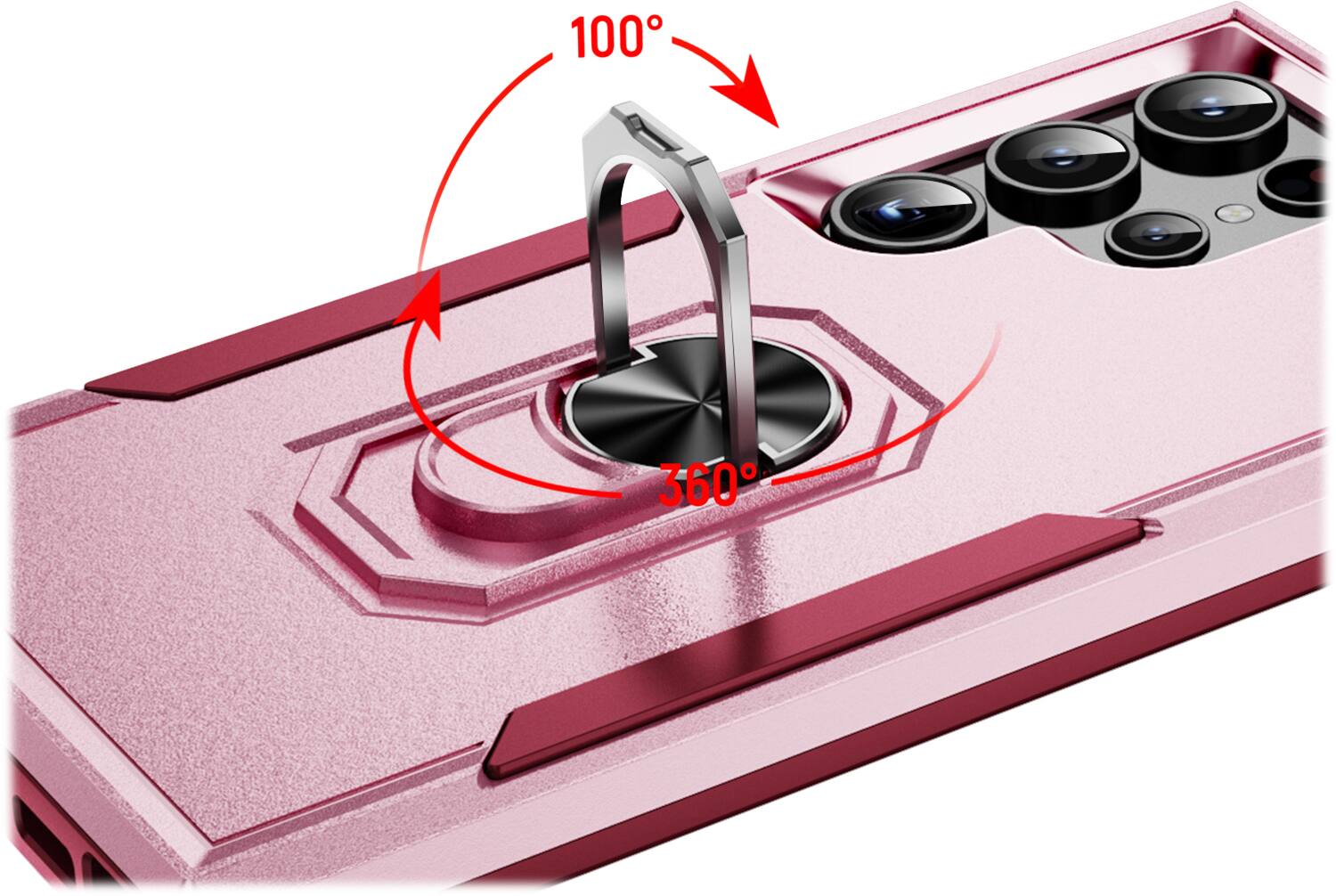 Alt View 14. SaharaCase - ArmorPro Kickstand Case for Samsung Galaxy S24 Ultra - Wild Pink.