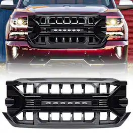 AMERICAN MODIFIED - Armor Grille for 2016-2019 Chevy Silverado 1500 - Glossy Black