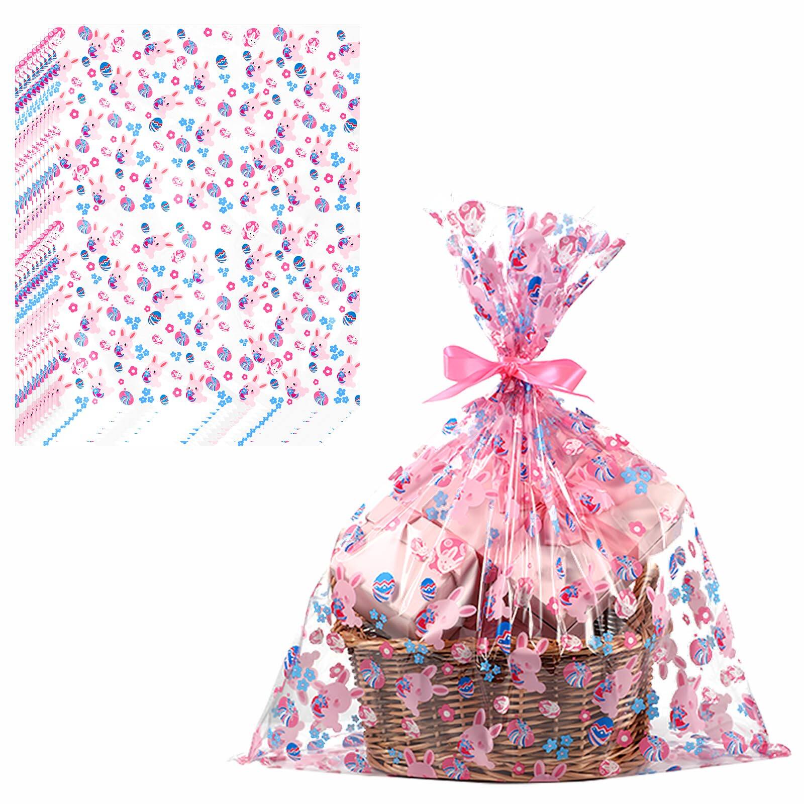 Alt View 6. Paradigms Interiors - 24" X 30" Easter Bags 10 Packs Large Cellophane Wrap For Gift Baskets 2 5mil Plastic Cello - Easter-1-10 Count (Pack of 1).