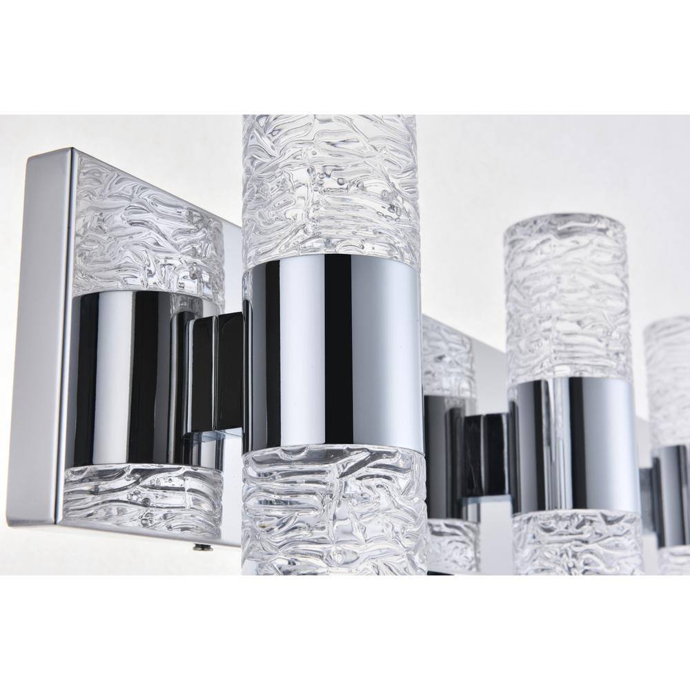 Alt View 8. Elegant Lighting - Vega 6 light Chrome LED Wall Sconce - Chrome.