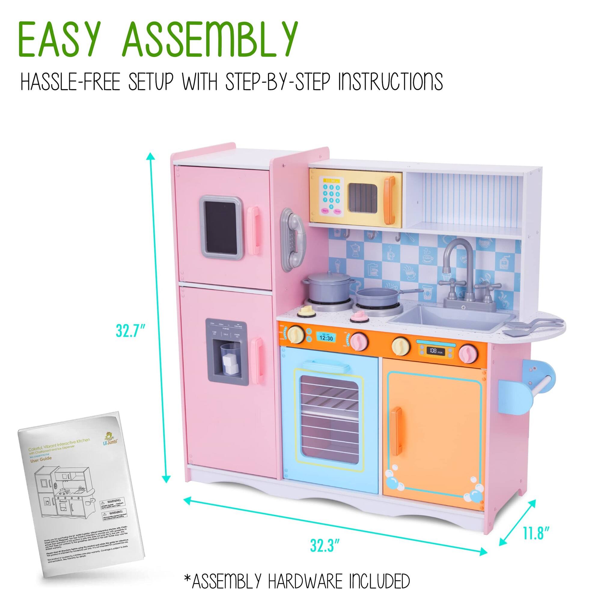 EASY ASSEMBLY HASSLE-FREE SETUP WITH STEP-BY-STEP INSTRUCTIONS

32.7"
32.3"
11.8"
*ASSEMBLY HARDWARE INCLUDED