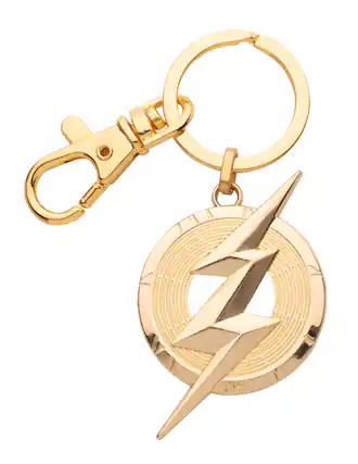 Front. DC Universe - DC Comcis The Flash Chest Plate Keychain - Gold.