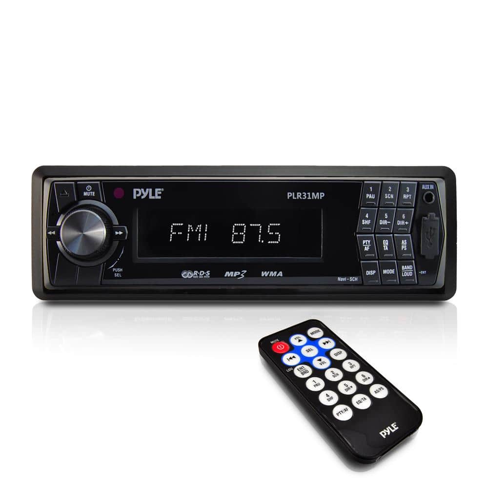 Pyle - AM/FM-MPX In-Dash Detachable Face Radio with SD/MMC/USB Player