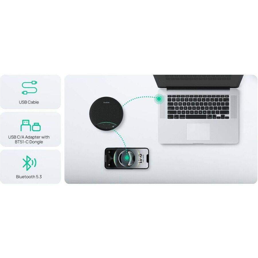 USB Cable  
USB C/A Adapter with BT51-C Dongle  
Bluetooth 5.3