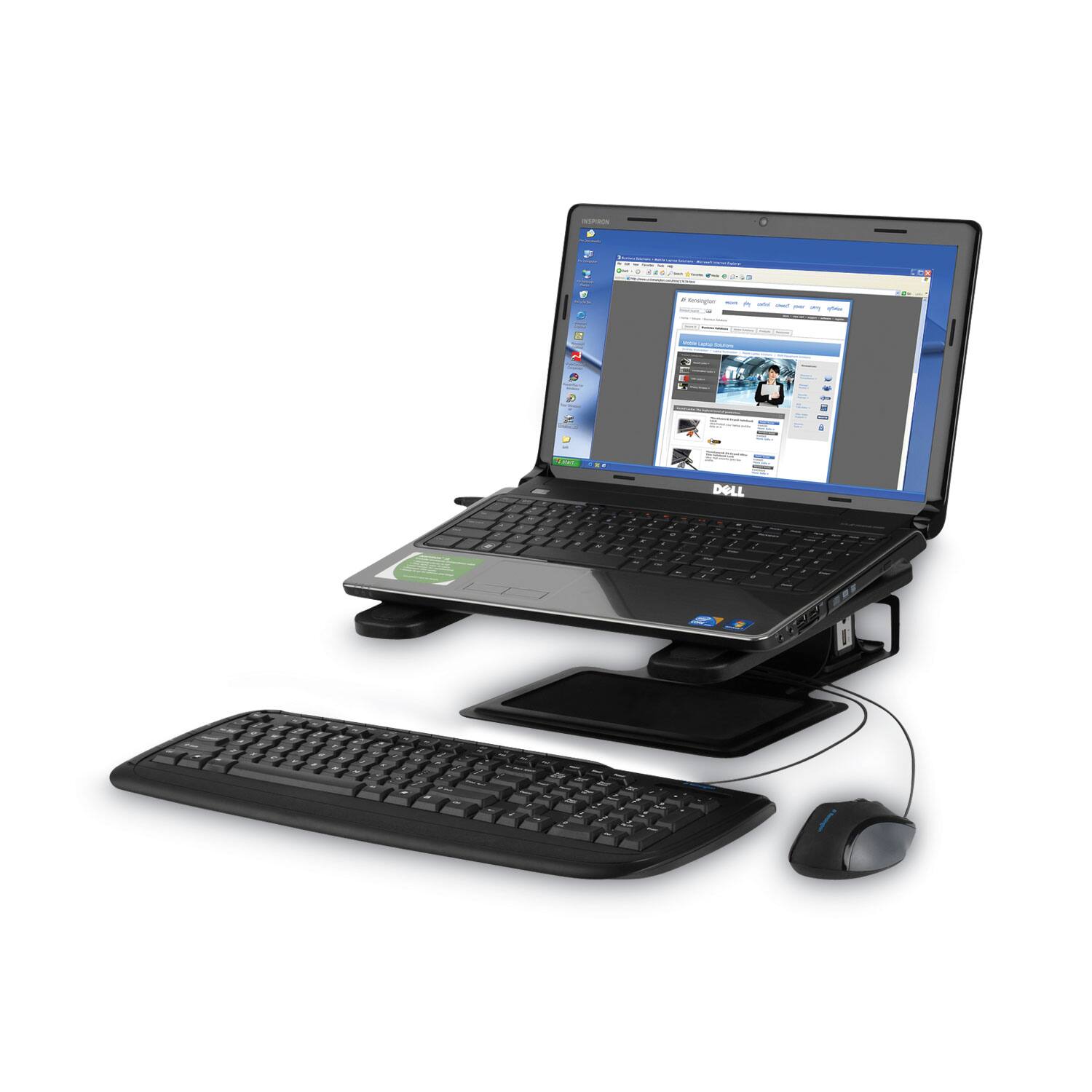 Alt View 3. Kensington - Kensington K60726WW 10 in. x 12.5 in. x 3 in. to 7 in. Adjustable Laptop Stand - Black - Black.