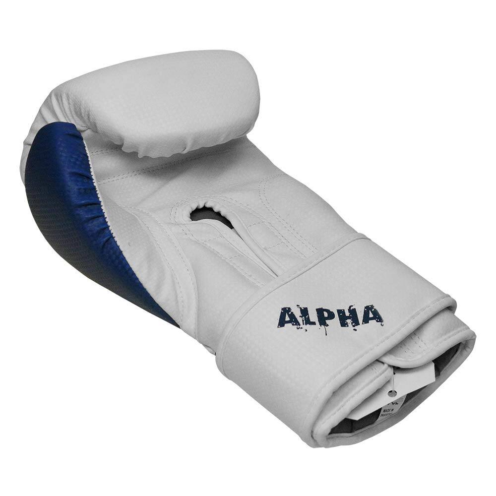 Alt View 2. Amber Sporting Goods - The Champ Fight Gear Alpha Series Boxing Gloves Sparring Punching Bag Mitts Blue/White 12oz - ‎Blue/White.
