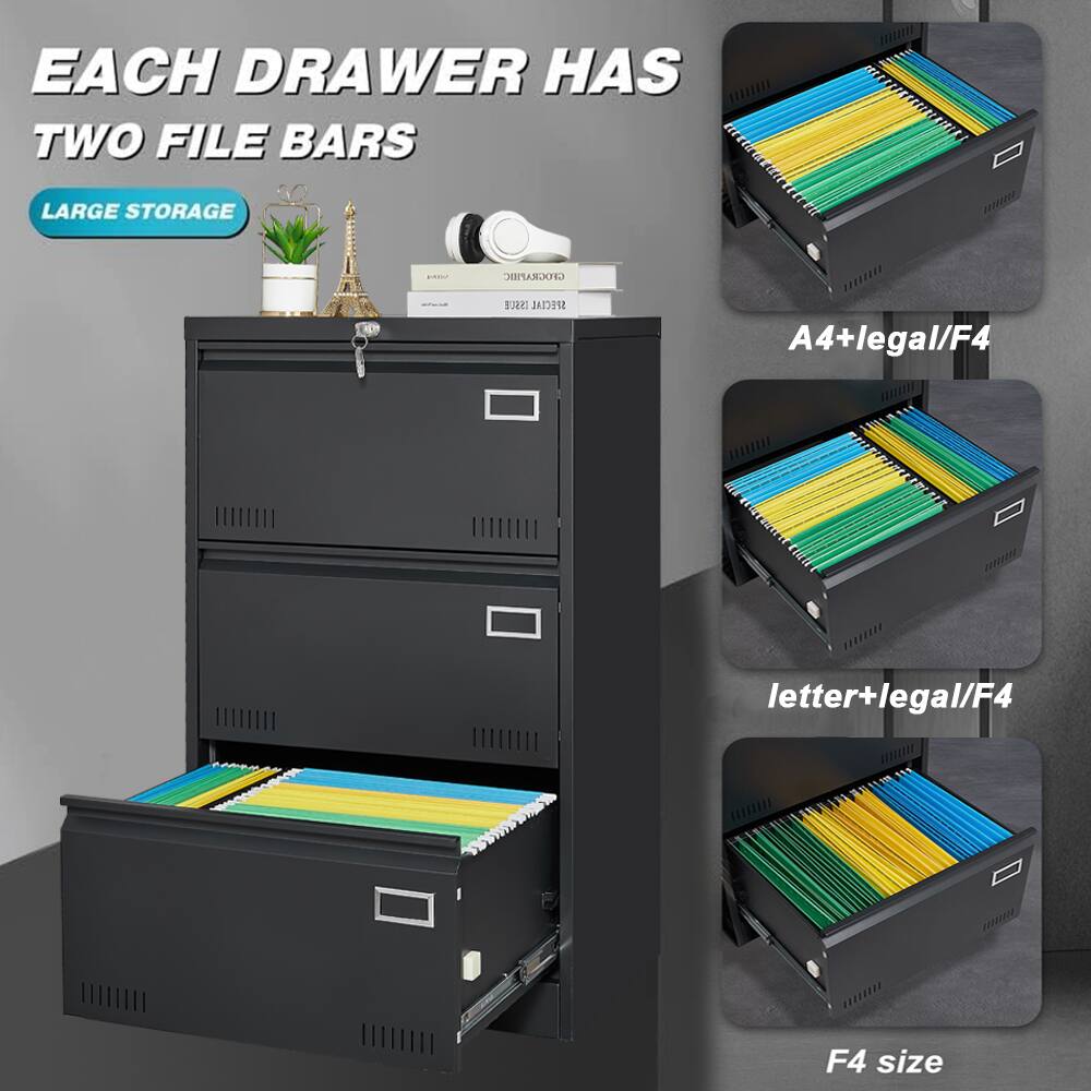 EACH DRAWER HAS TWO FILE BARS

LARGE STORAGE

A4+legal/F4

letter+legal/F4

F4 size