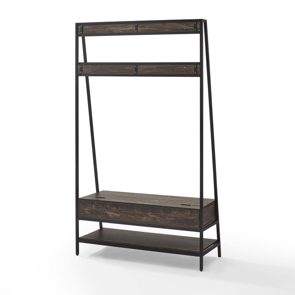 Alt View 4. Crosley Furniture - Jacobsen Hall Tree - Brown Ash.