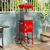 Front. Loheer - Loheer 6oz Popcorn Machine with Cart Vintage Red Popcorn Maker Movie Theater Popcorn Popper Stand - Red.