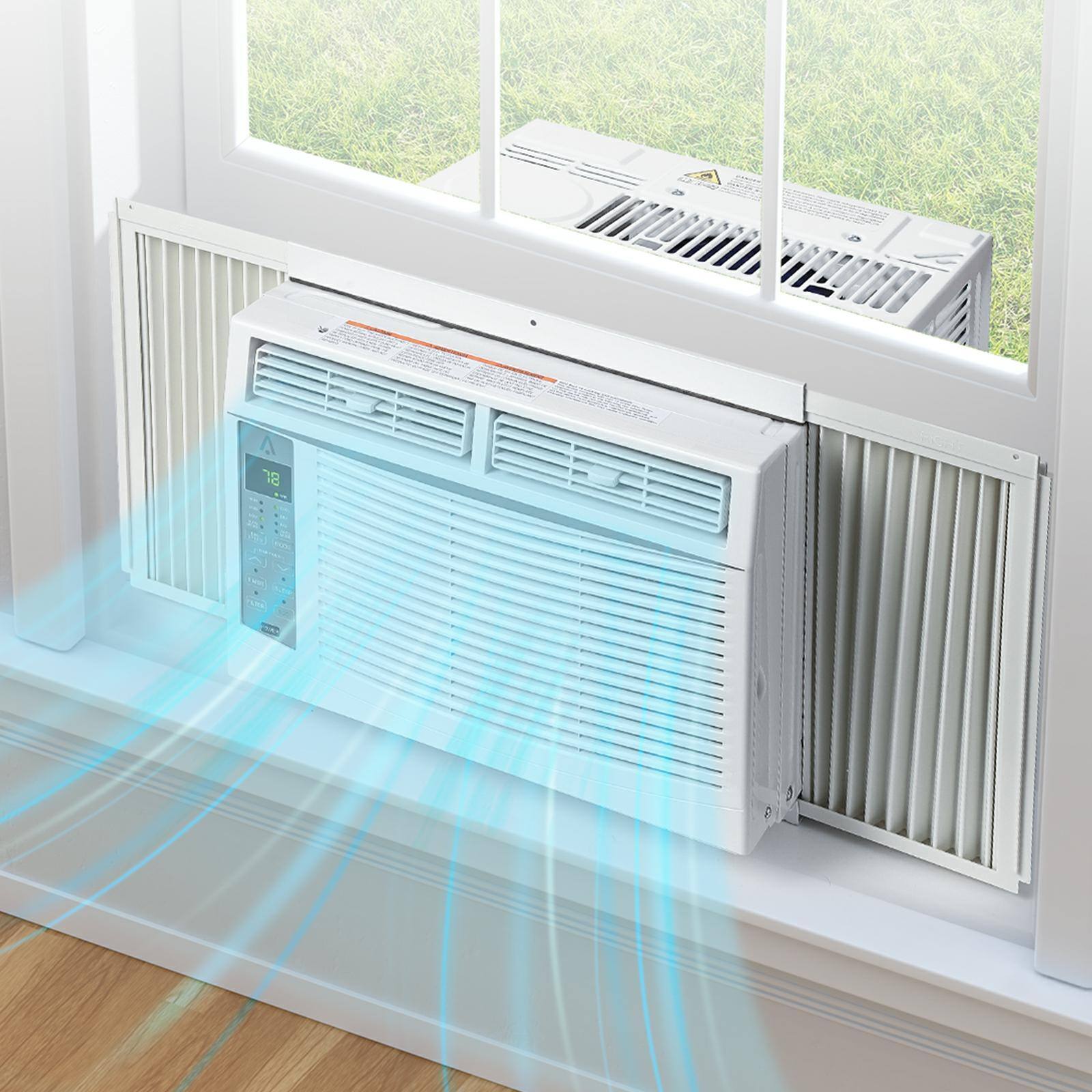 Angle. Acekool - 6000 BTUs Window Air Conditioner for Home and Office Use - White.