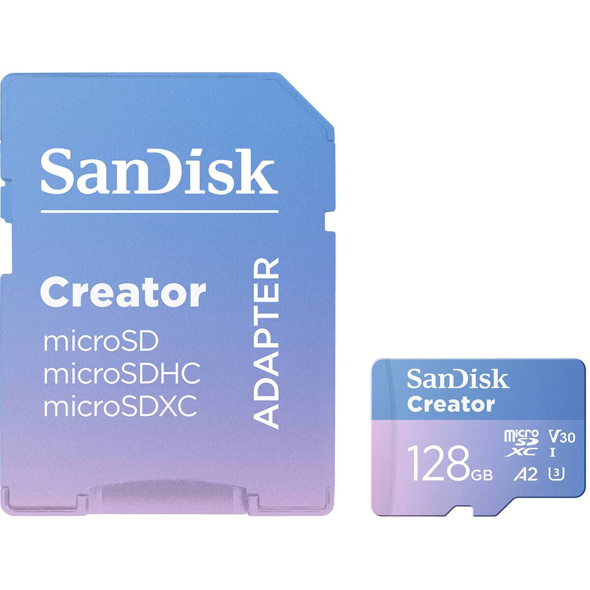 SanDisk Creator microSD ADAPTER microSDHC microSDXC

SanDisk Creator microSDXC V30 I 128GB A2