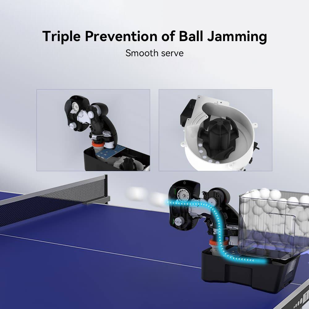 Triple Prevention of Ball Jamming  
Smooth serve