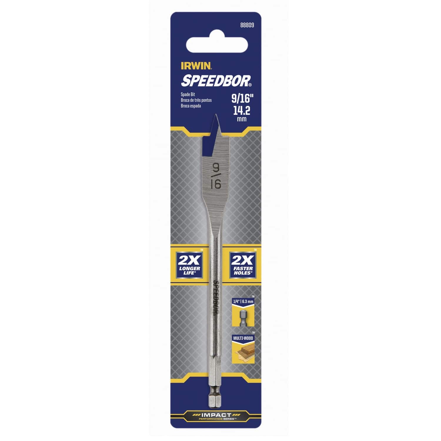Irwin - Speedbor 9/16 in. X 6 in. L Carbon Steel Wood Boring Bit Hex Shank 1 pc price history on PriceWatchPro
