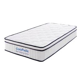 GOODSILO - 10-Inch Medium Firm Hybrid Mattress with Memory Foam and Pocket Springs for Back Pain Relief and Cooling Comfort - White