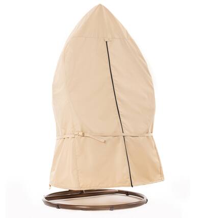 Front. F&J Outdoors - F&J Outdoors Premium Waterproof Outdoor Patio Egg Chair Cover - Beige.