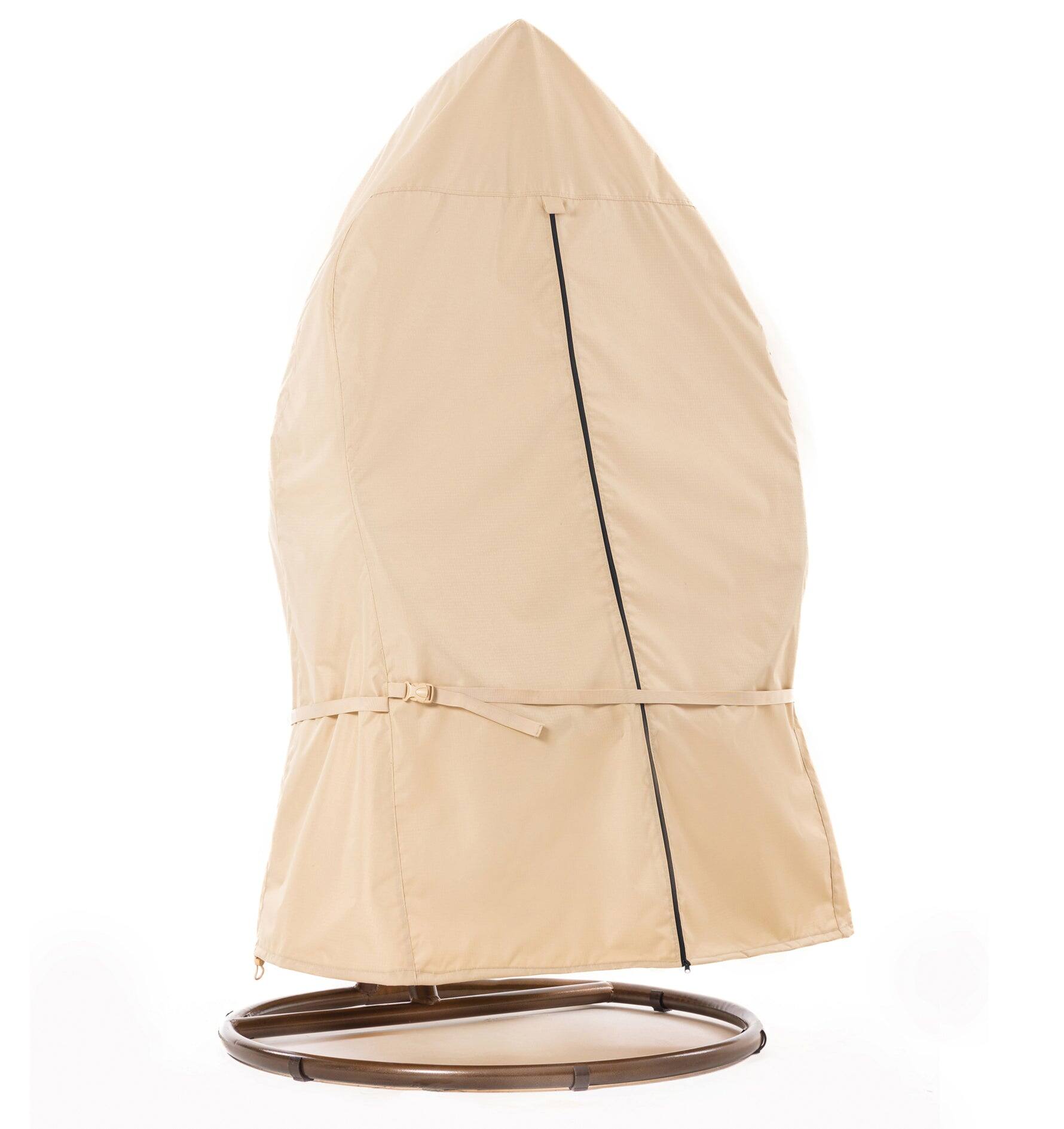 Front. F&J Outdoors - F&J Outdoors Premium Waterproof Outdoor Patio Egg Chair Cover - Beige.