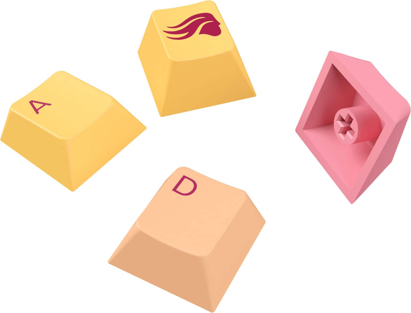 Alt View 11. Glorious - GPBT Gradient Universal Keycap Set Compatible with Most 100% 85% 80% TKL 60% Compact 75% Mechanical Keyboards - Grapefruit V2.