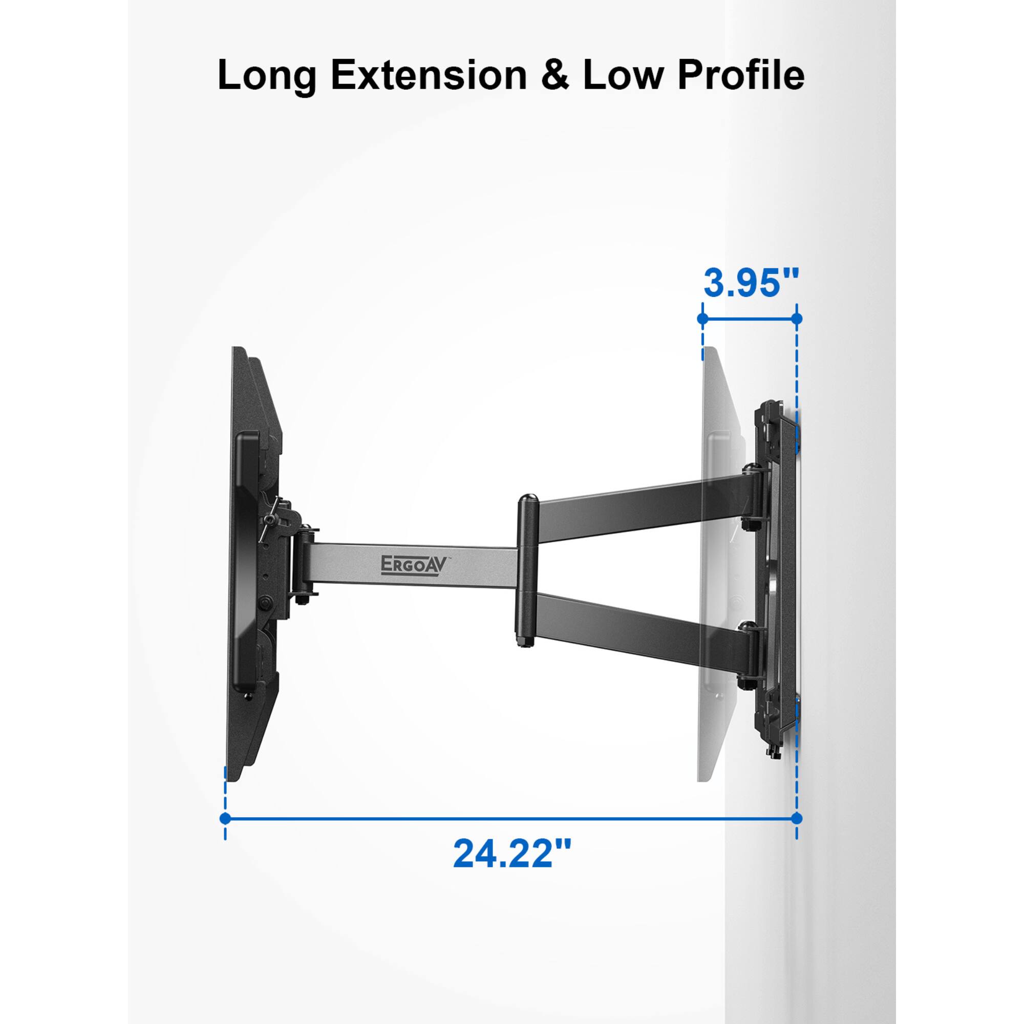 Long Extension & Low Profile
3.95"
24.22"
