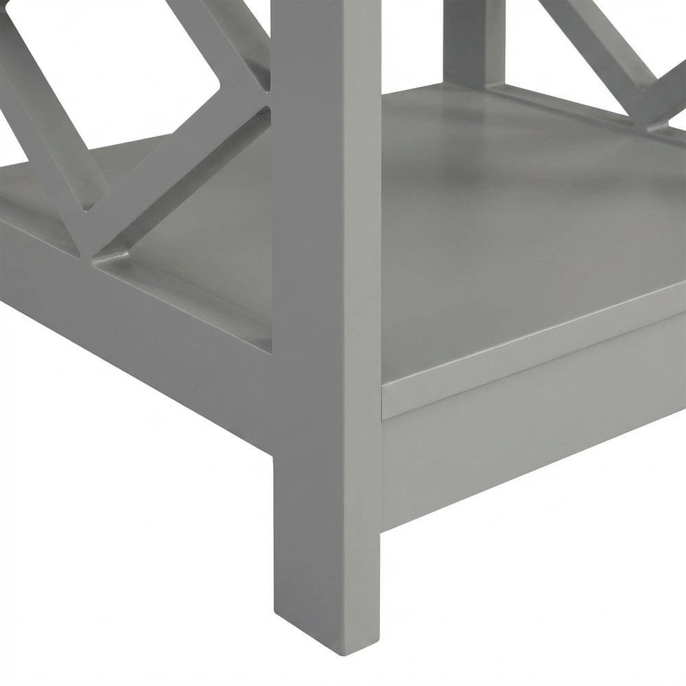 Alt View 3. FurniFact - Contemporary End Table with Modern Design and Sturdy Frame - Gray.