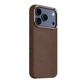 SaharaCase - Apple iPhone 17 Pro Suede Leather Case | Premium Suede Finish | Smooth Grip | Precise Cutouts - Desert Brown
