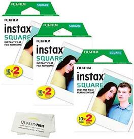 Instax Square Instant Film for use with The Fujifilm Instax Square Instant Camera Quality Photo Microfiber Cloth