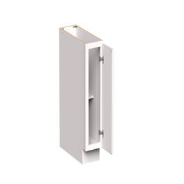 Boyel Living - 9-in W x 34.5-in H x 24-in D Slim Shaker RTA Kitchen Full Height Door Base Cabinet with Soft-Close - Snow White