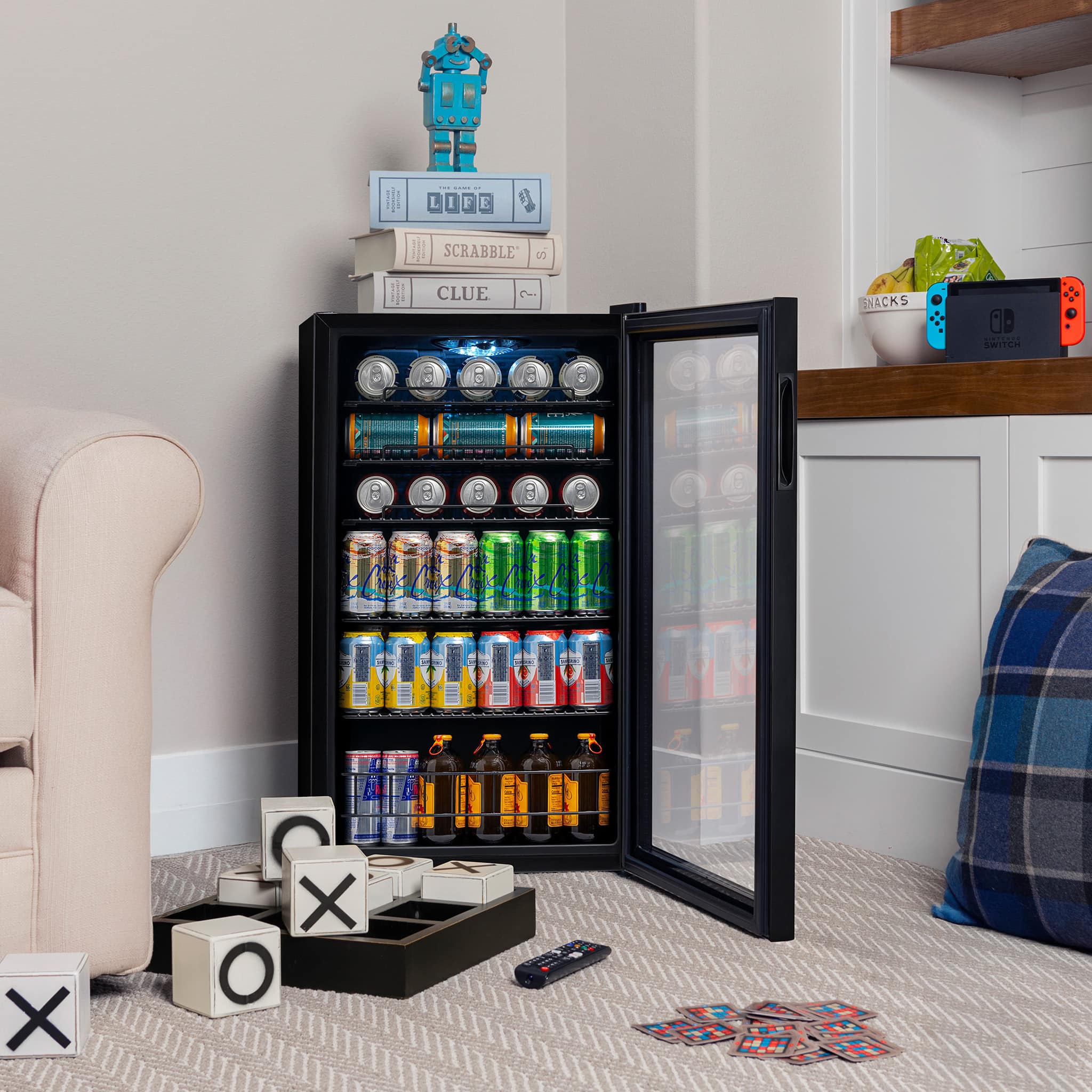 NewAir 126 Can Freestanding Beverage Fridge with 7 Temperature