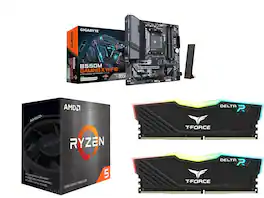 Newegg - GIGABYTE B550M GAMING X WIFI6 + AMD Ryzen 5 5500 + Team Group 16GB