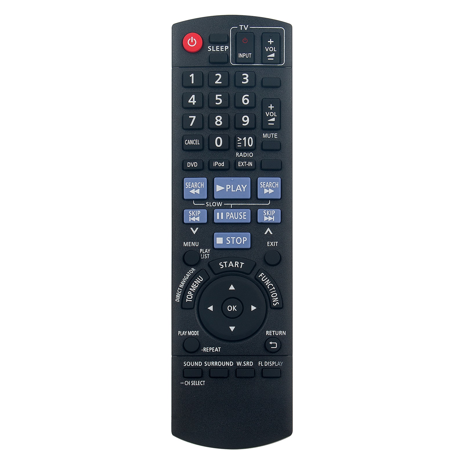 ZdalaMit - Replacement Remote N2QAYB000514 fit for Panasonic Home Theater Receiver SC-PT480 SA-PT480 SC-PT480P-K SCPT480 SAPT480P - Black