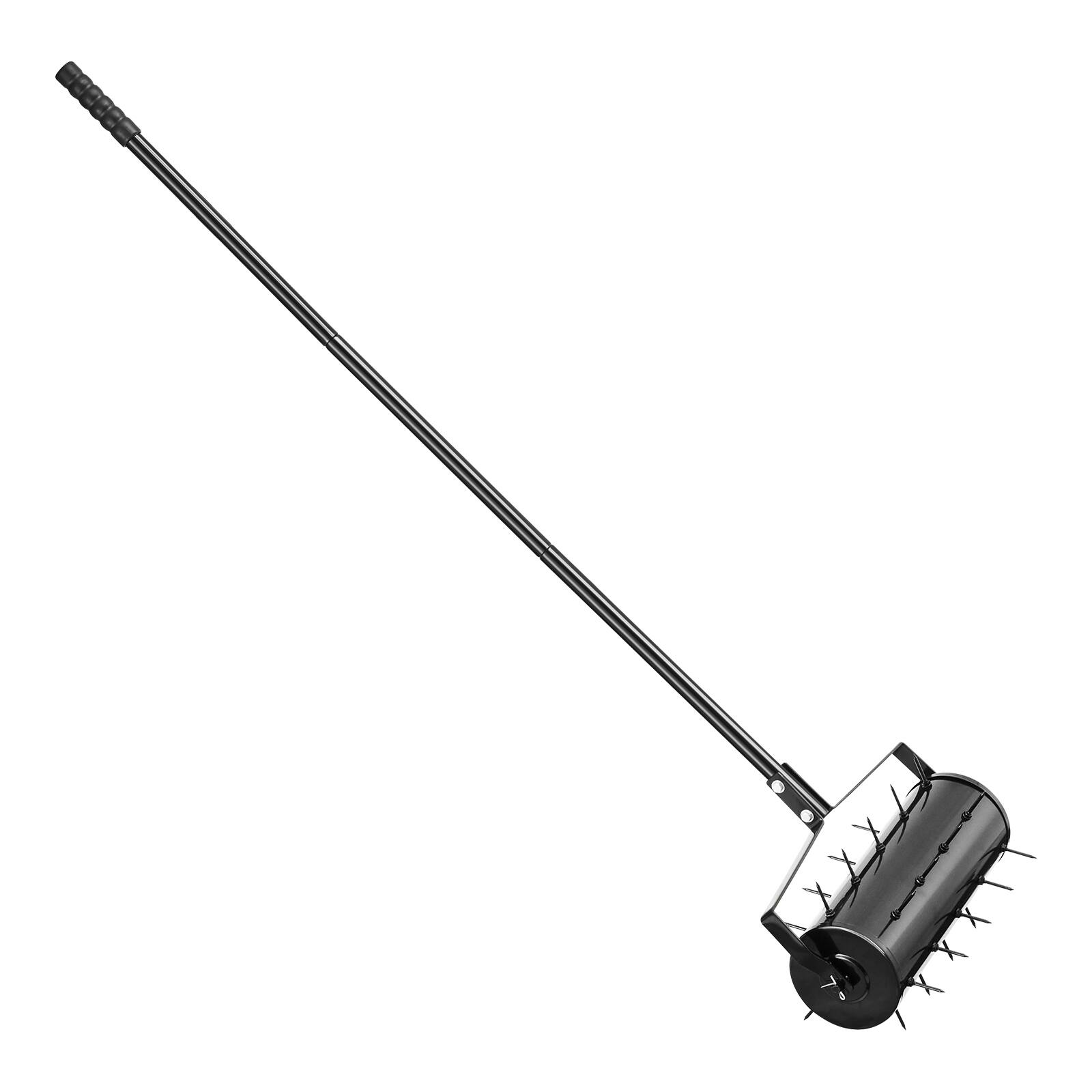 Alt View 5. VEVOR - Rolling Lawn Aerator, 18-inch Heavy-Duty Manual Rolling Aerator Lawn with Detachable Handle and 27 Iron Spikes - Black.