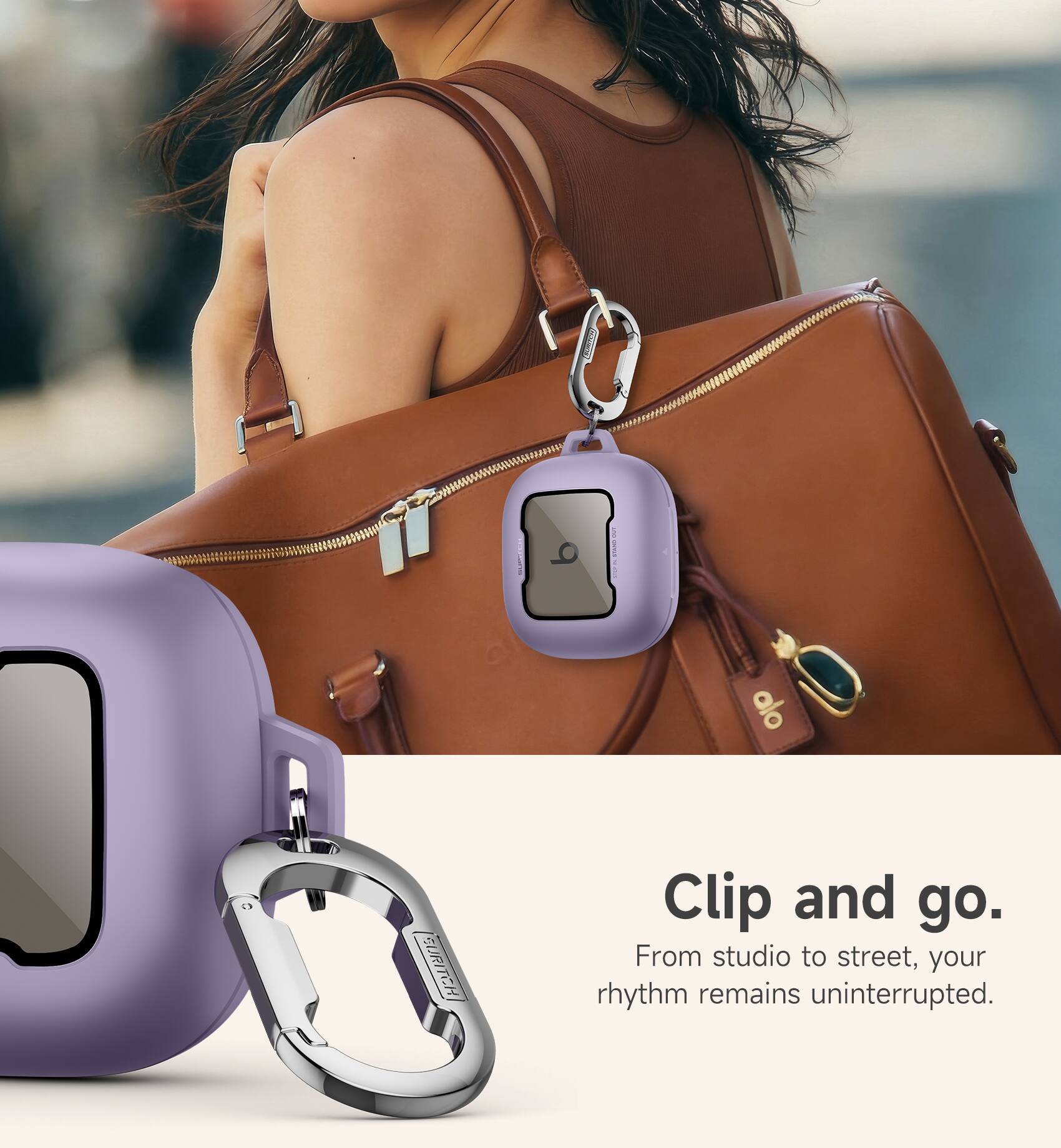 Clip and go.  
From studio to street, your rhythm remains uninterrupted.