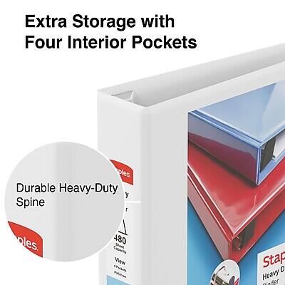 Extra Storage with Four Interior Pockets

Durable Heavy-Duty Spine

480 Capacity View Stapler

Heavy-Duty