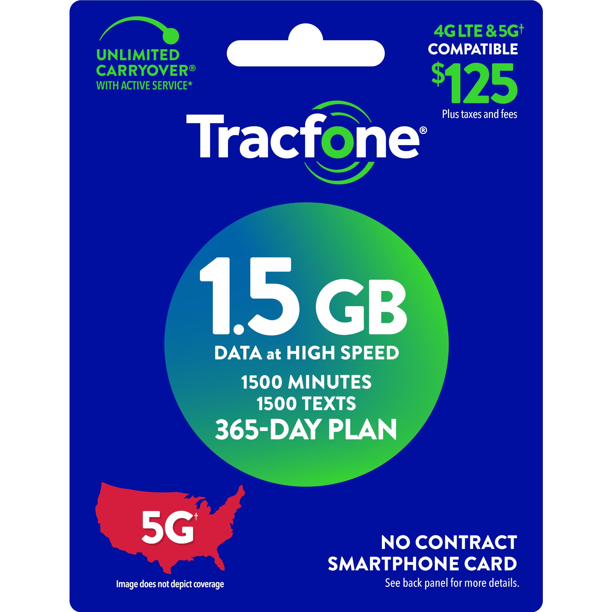 Piano Tracfone 1500 Minuti 1500 SMS 1 5GB Dati 90 Giorni Ricarica 