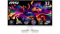 MSI - MPG 321URXW QD-OLED 32" Quantum Dot OLED UHD 240Hz 0.03ms Gaming Monitor with HDR400 (DisplayPort, HDMI, USB) - Metallic White - Front_Zoom