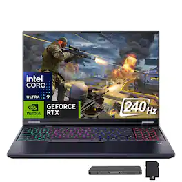 Acer - Predator Helios Neo 16 AI 16" Gaming Laptop,Ultra 9 275HX,32GB RAM,2TB SSD+1TB Dock Set,RTX 5070Ti,Win 11 - Black