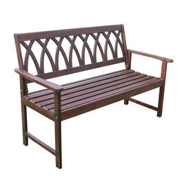 Northbeam - Criss Cross Garden Bench - Brown