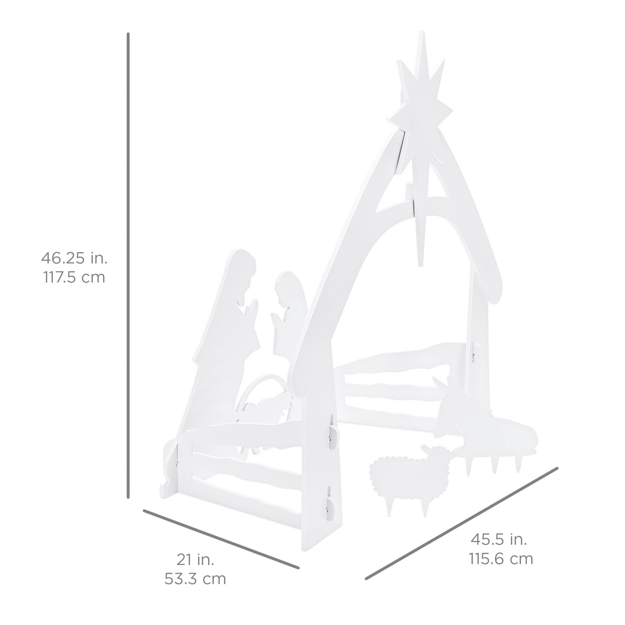 46.25 in.  
117.5 cm  

21 in.  
53.3 cm  

45.5 in.  
115.6 cm