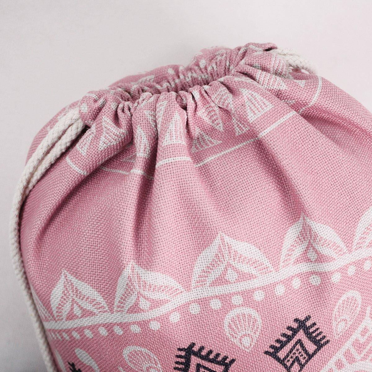 Cozy Serene Drawstring Backpack Mandala Style String Bag Canvas Beach ...